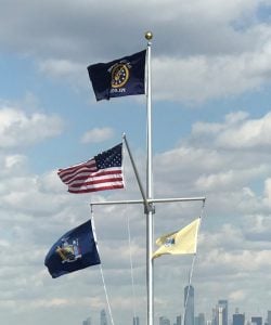 Single-Masted-Nautical-Flagpole-With-Yardarm-Gaff