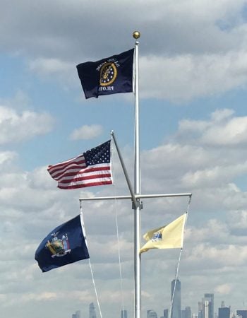 Single-Masted-Nautical-Flagpole-With-Yardarm-Gaff