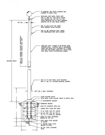 Steel Ground Set Flagpole